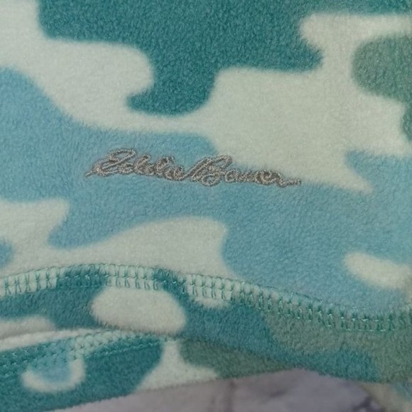Eddie Bauer M Camo Fleece Pullover Quarter Zip Medium - Picture 3 of 7